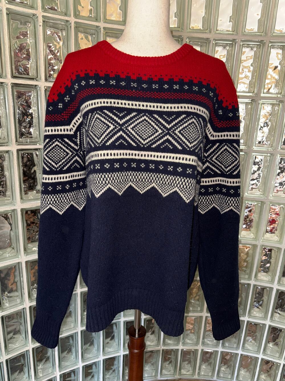 Lands End Lambswool Ski Sweater - size Large (42-44) - OB